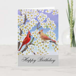 Cardinaux personnalisables Carte d'anniversaire