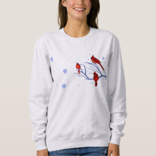 Cardinaux rouges. Sweatshirts cadeaux de Noël