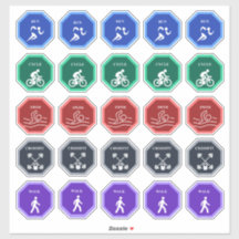 Cardio Dagen Workout Tracker Planner Stickers