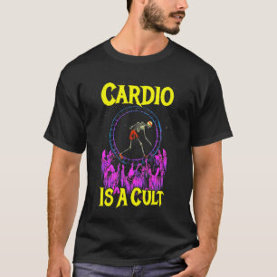 Cardio is een cultus skelet grappige training fitn t-shirt