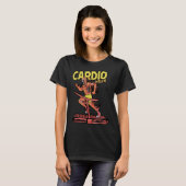 Cardio Kills Skeleton Skull  Running Marathon Runn T-shirt (Voorkant volledig)