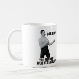 Cardio - Lift gewichten sneller - Overly Manly Man Koffiemok
