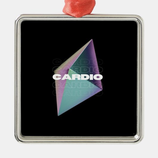Cardio Metalen Ornament (Voorkant)