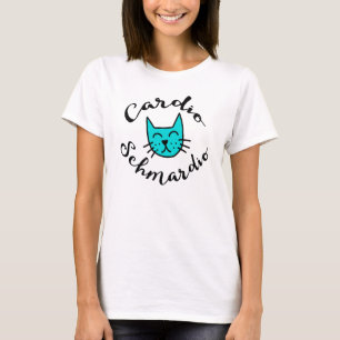Cardio Schmardio Lazy Cat Funny T-shirt