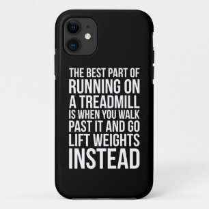 Cardio, Tredmolen Running vs Lifting - Funny Gym iPhone 11 Hoesje