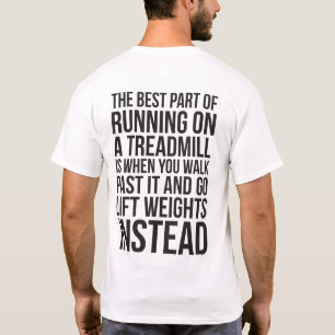 Cardio, Tredmolen Running vs Lifting - Funny Gym T-shirt