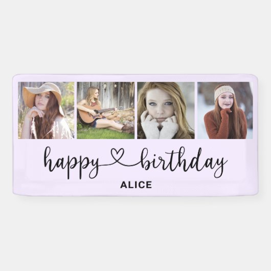 Cardiocèse Script 4 Photo Bonne Bannière d'anniver (Horizontal)