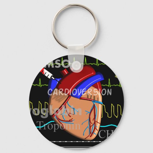 Cardiologie Heart Design Sleutelhanger (Voorkant)