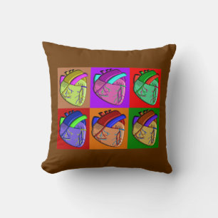 Cardiologie Heart Pop Art Pillow Kussen