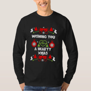 Cardiologie Kerstmis Medisch Personeel Giften T-shirt