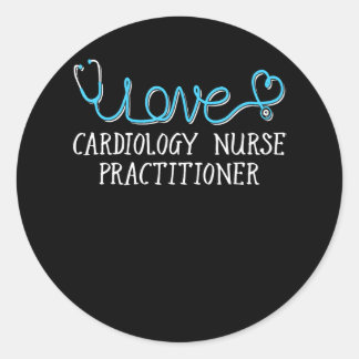 Cardiologie Verpleegkundige Stethoscoop Ronde Sticker