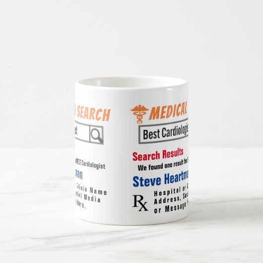 Cardiologiste Funny Search Cadeau Mug (Centre)