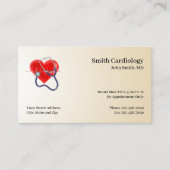 Cardiologue Cardiologie Stethoscope Carte de visit (Devant)