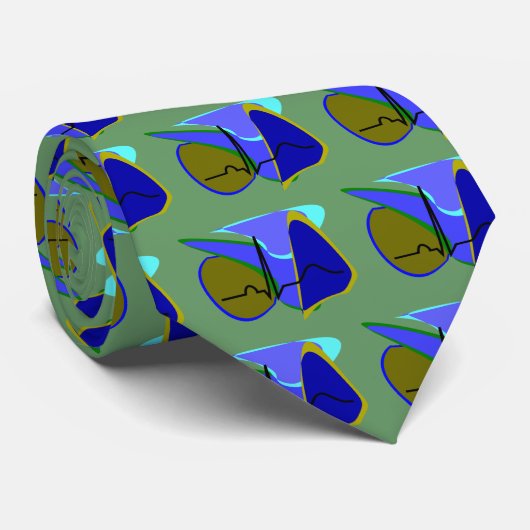 Cardiologue Cravate Abstraite QRS Design (Roulé)