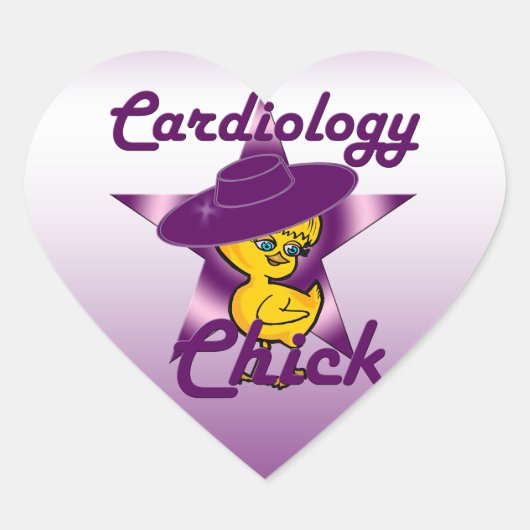 Cardiology Chick #9 Hart Sticker (Voorkant)
