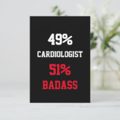Cardioloog Badass Card Kaart (Staand voorkant)