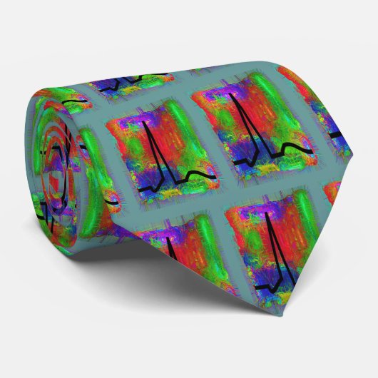 Cardioloog Necktie-QRS Design Stropdas (Opgerold)