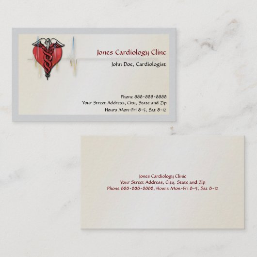 Cardioloog Visitekaartje (Voorkant / Achterkant)