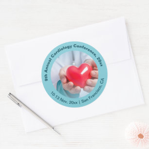 Cardiothoracale medische conferentie ronde sticker