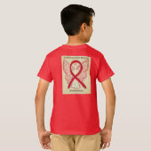 Cardiovasculaire ziekte Awareness Ribbon Angel T-s T-shirt (Achterkant volledig)