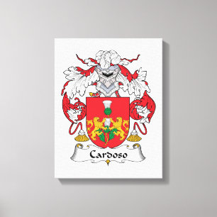 Cardoso Family Crest Canvas Afdruk