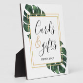 Cards and Gifts Monstera Leaf Wedding Sign  Fotoplaat (Zijkant)