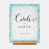 CARDS & GIFTS Mint Glitter Bridal Shower  (Recto)