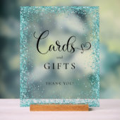 CARDS & GIFTS Mint Glitter Bridal Shower  (Neutre)
