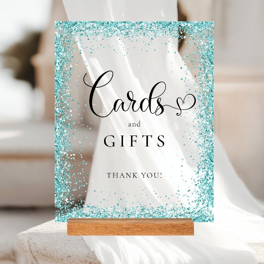CARDS & GIFTS Mint Glitter Bridal Shower 