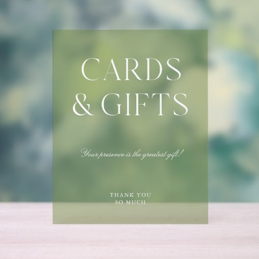 Cards & Gifts Sage Green Wedding  (Neutre)