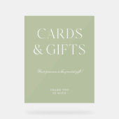 Cards & Gifts Sage Green Wedding Acryl Bord (Voorkant)