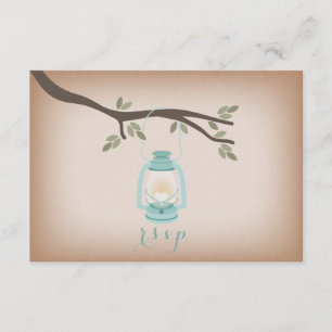 Cardstock geïnspireerd op lichtblauw lantaarn RSVP Kaartje