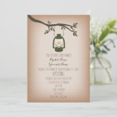 Cardstock geïnspireerde Green Camping Lantern Wedd Kaart (Staand voorkant)