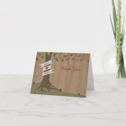 Cardstock Inspiré Apple Orchard Mariage Merci (Devant)