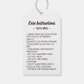 Care Instructions Wool Linen Sewn Knitted Cadeaulabel (Achterkant)