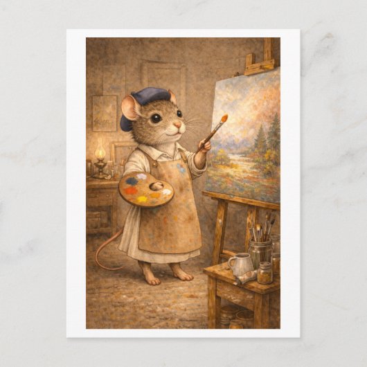 Career Mouse as Painter Briefkaart (Voorkant)