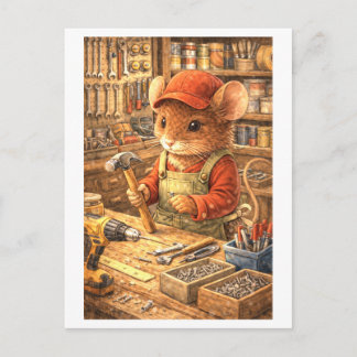 Career Mouse at Hardware Store Briefkaart