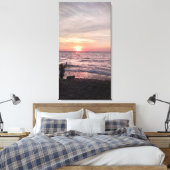 Carefree strandscène. canvas afdruk (Insitu (Slaapkamer))