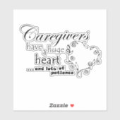Caregiver heeft een hart van goud en veel... sticker (Vel)