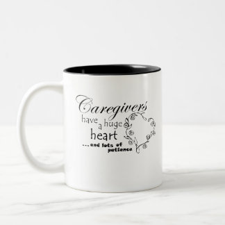 Caregiver heeft een hart van goud en veel... tweekleurige koffiemok