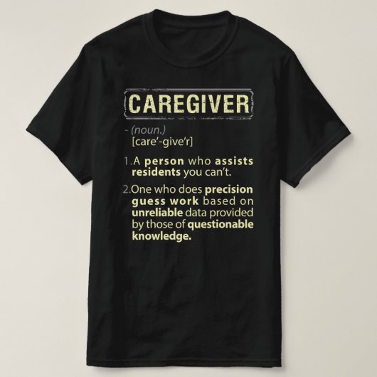 Caregiver Real American Definition T-shirt (Design voorkant)