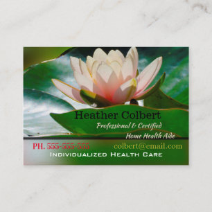 Caregiver Sincere assurance Floral Professional Visitekaartje