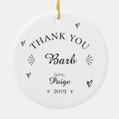 Caregiver Waardering Dank U Cadeau voor Docenten Keramisch Ornament (Achterkant)