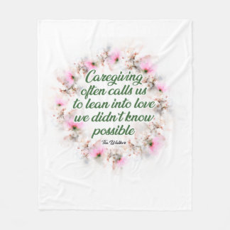 Caregiving appreciation blanket fleece deken