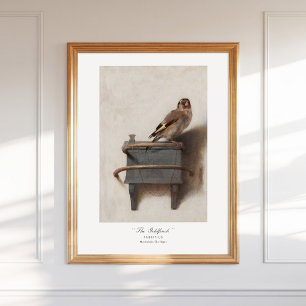 Carel Fabritius Goldfinch Dutch 1654 Fine Art Poster