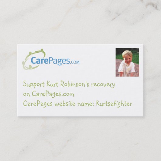 CarePages Aangepaste visitekaartjes (Voorkant)