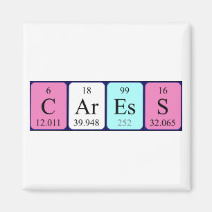 Caress aimant nom de table périodique