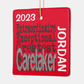 Caretaker Extraordinaire CUSTOM Keramisch Ornament (Links)