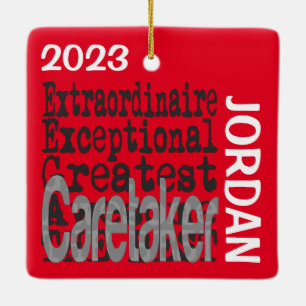 Caretaker Extraordinaire CUSTOM Keramisch Ornament