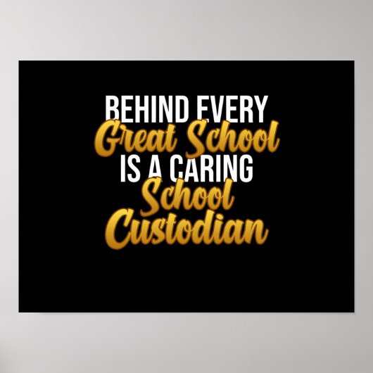 Caretaker Janitor Appreciati Poster (Voorkant)